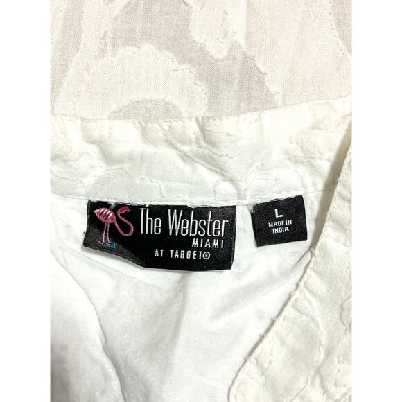 The Webster Miami Women's White Lace Detail Cotton Tunic Top - Picture 6 of 16